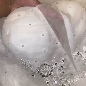 Off shoulder White wedding dress